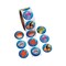 1 1/2" Multicolor Tropical Sea Creatures Paper Sticker Roll 100 Pc